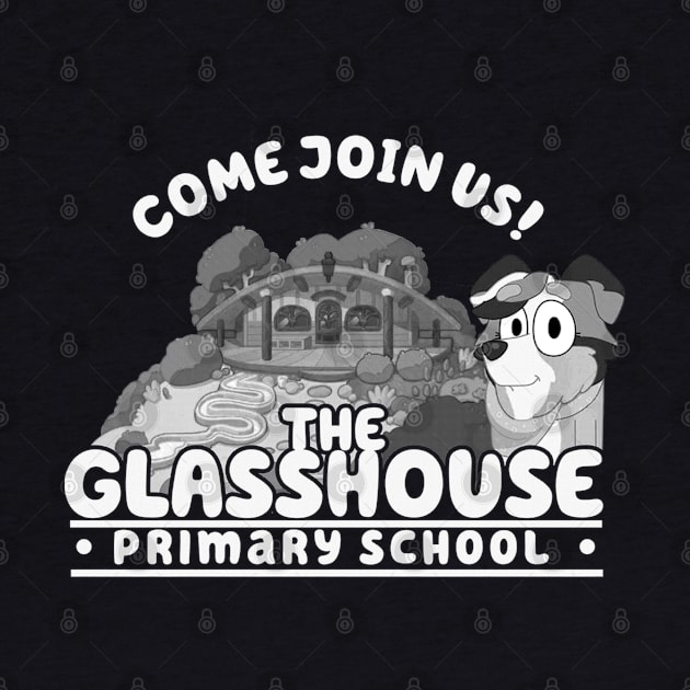 Bluey Glasshouse Primary School B/W by Classic_ATL